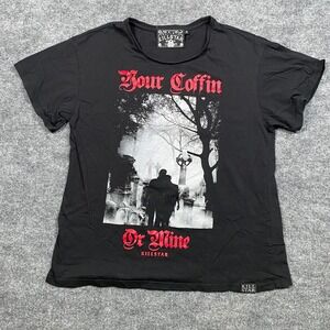 Killstar Your Coffin Or Mine Black Gothic Graphic Tee Shirt Mens Small S